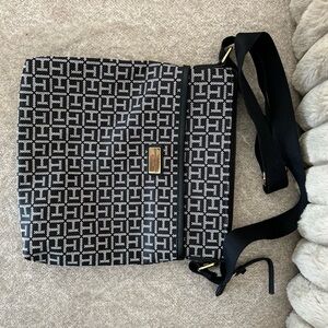 Tommy Hilfiger Black and White Patterned Shoulder Bag